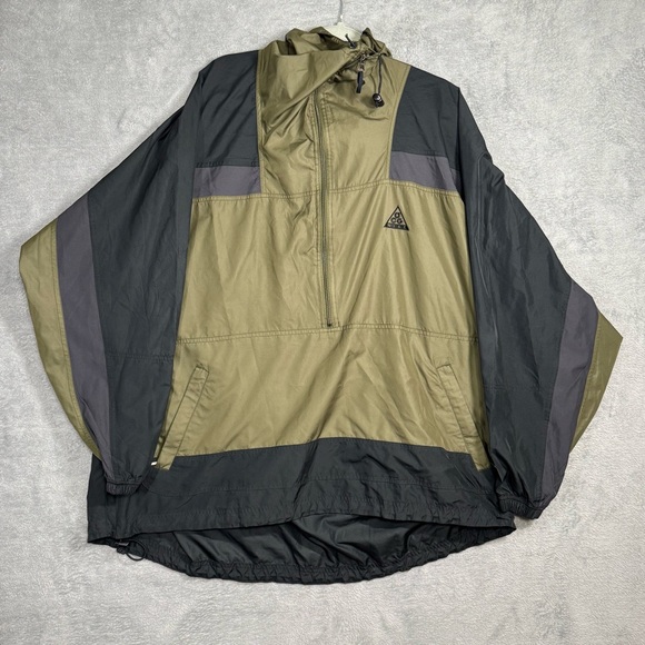 Nike ACG Lightweight Men's Jacket Windbreaker Cargo Khaki/ BLK Sz XXL windrunner - Picture 1 of 11